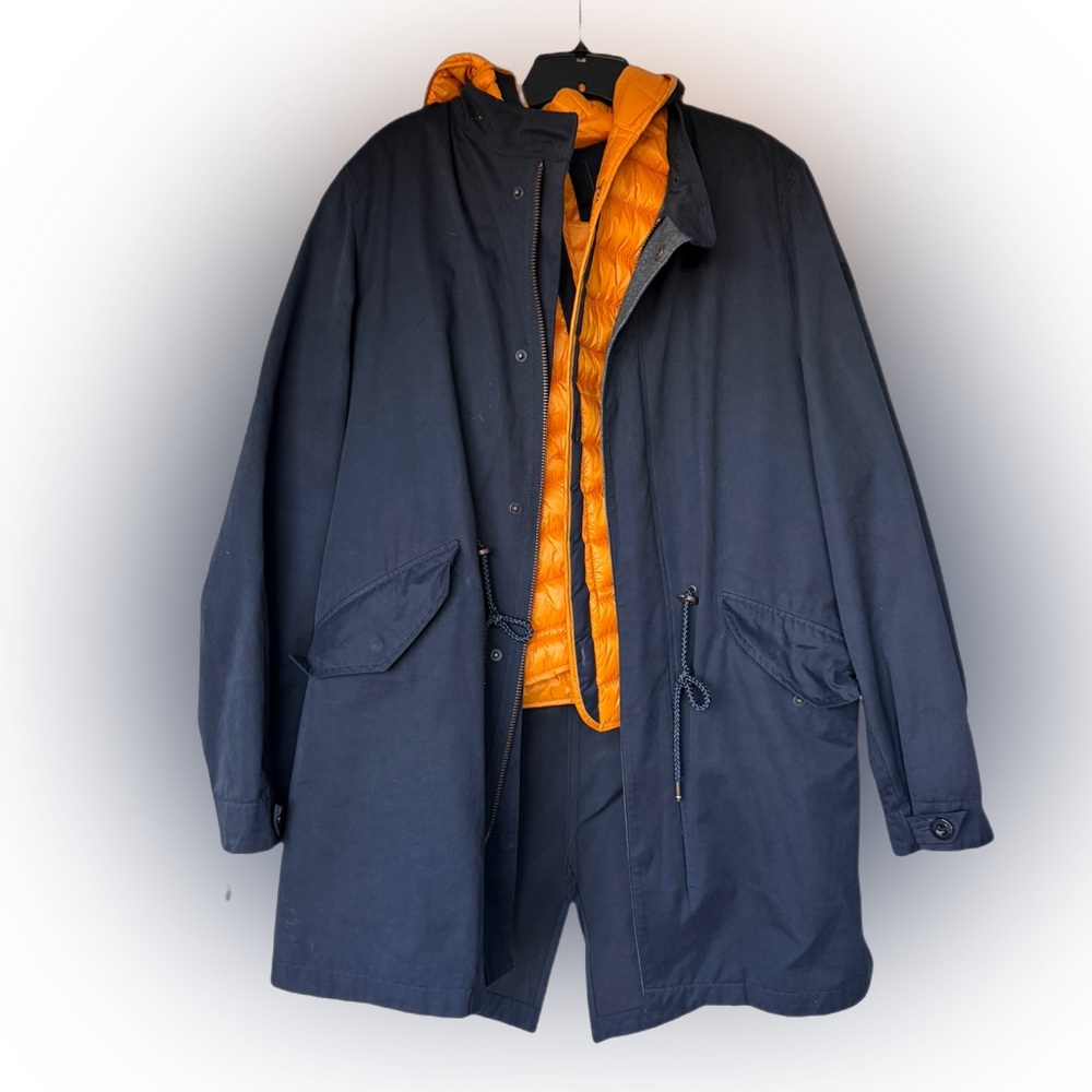 Men’s AT.P.CO jacket with inner puffer shell and detachable hood S